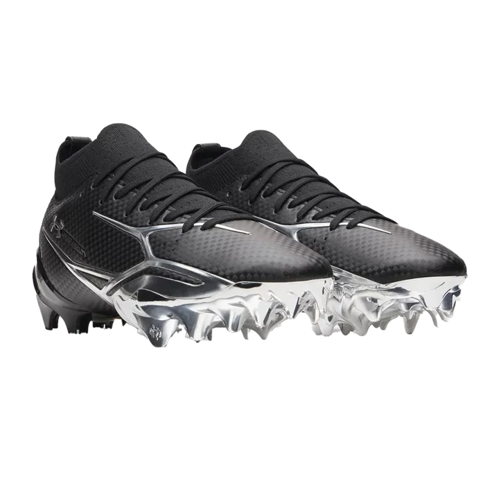UA Men's Spotlight Pro Football Cleats Black Color