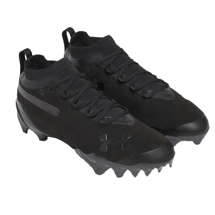 UA Men's Spotlight Pro Suede Football Cleats Black Color