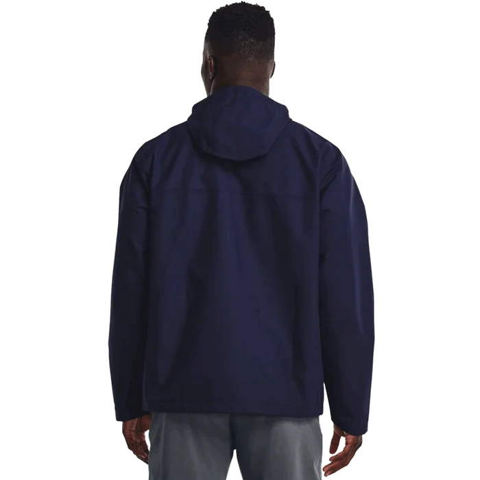 UA Men's Stormproof Lined Rain Jacket Navy Color