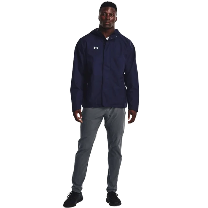 UA Men's Stormproof Lined Rain Jacket Navy Color