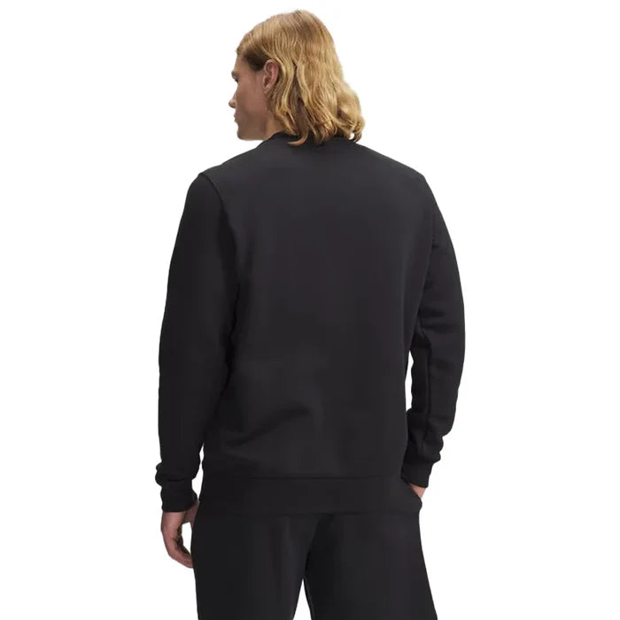 UA Men's Team Icon Fleece Crew Black Color.