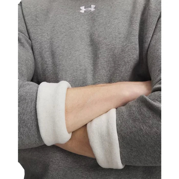 UA Men's Team Icon Fleece Crew Gray Color..