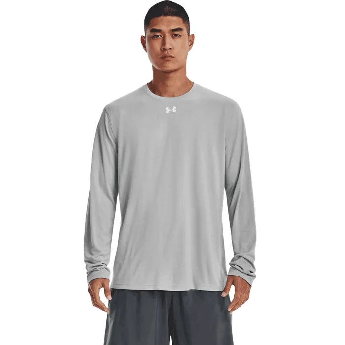 UA Men's Team Tech  Long Sleeve Gray color