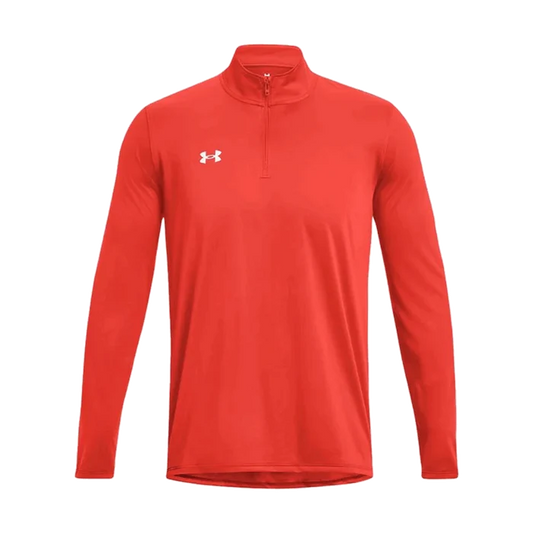UA Men's Team Tech LS 1/4 Zip orange Color
