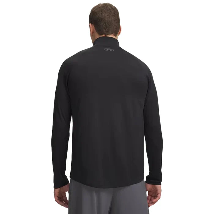 UA Men's Tech™ ½ Zip Long Sleeve Black Color.