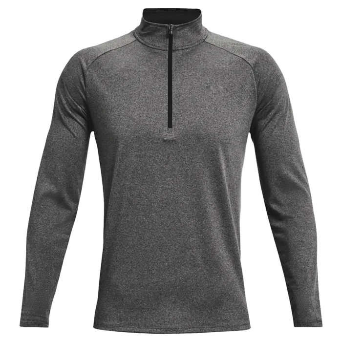 UA Men's Tech™ ½ Zip Long Sleeve Gray Color.