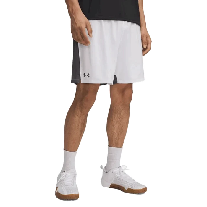 UA Men's Tech Vent Non-Pocketed 7" Shorts White Color