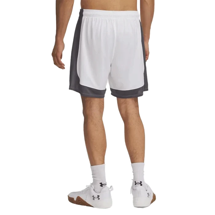 UA Men's Tech Vent Non-Pocketed 7" Shorts White Color