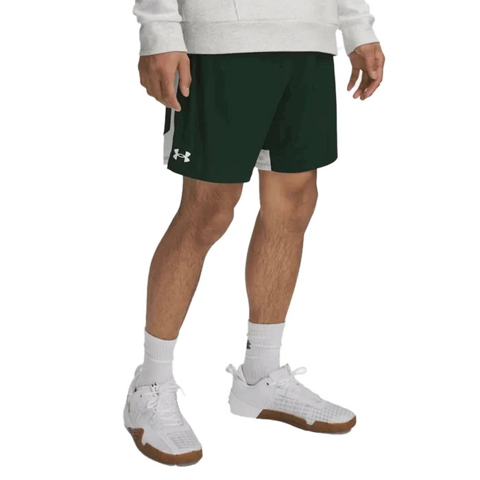 UA Men's Tech Vent Non-Pocketed 7" Shorts Green Color