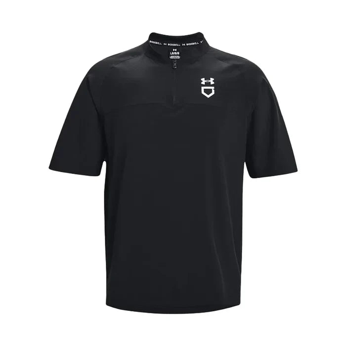 UA Men's Utility Short Sleeve Cage Jacket Black Color.