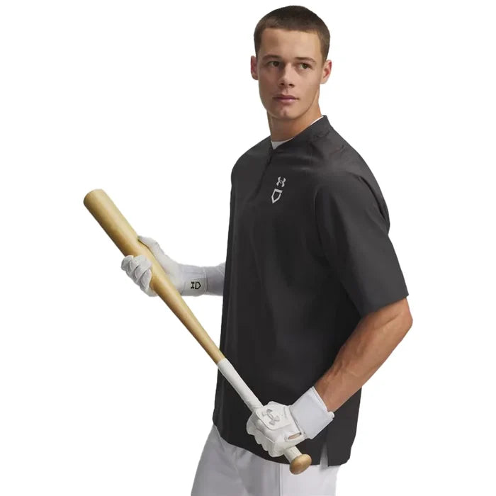 UA Men's Utility Short Sleeve Cage Jacket Gray Color.