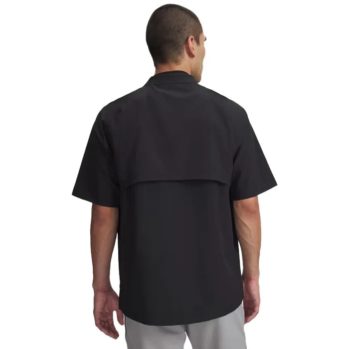 UA Men's Utility Short Sleeve Cage Jacket Black Color.