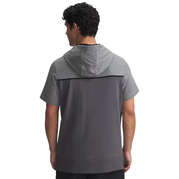 UA Men's Utility Short Sleeve Hoodie Gray Color.