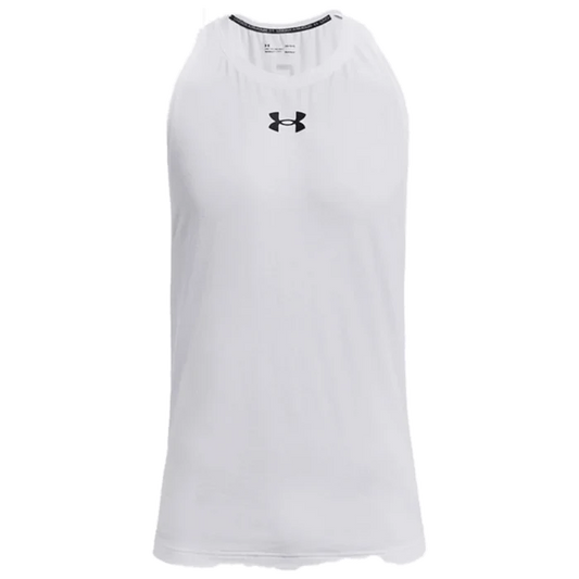 UA Men's Zone Tank White Color.
