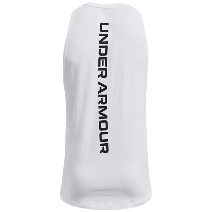 UA Men's Zone Tank White Color.