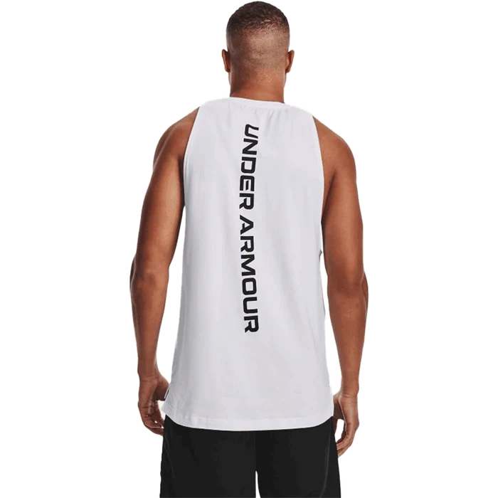 UA Men's Zone Tank White Color.