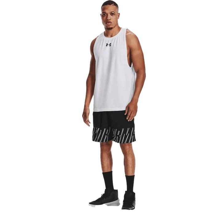 UA Men's Zone Tank White Color.