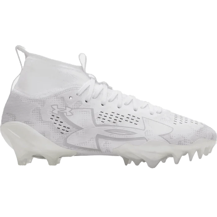 UA Blur Pro High Lax Unisex Lacrosse Cleats White Color