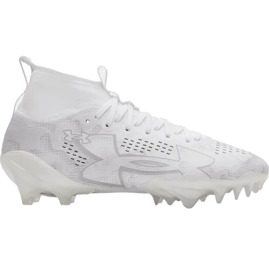 UA Blur Pro High Lax Unisex Lacrosse Cleats White Color