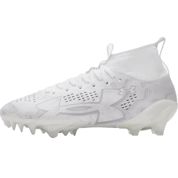 UA Blur Pro High Lax Unisex Lacrosse Cleats White Color
