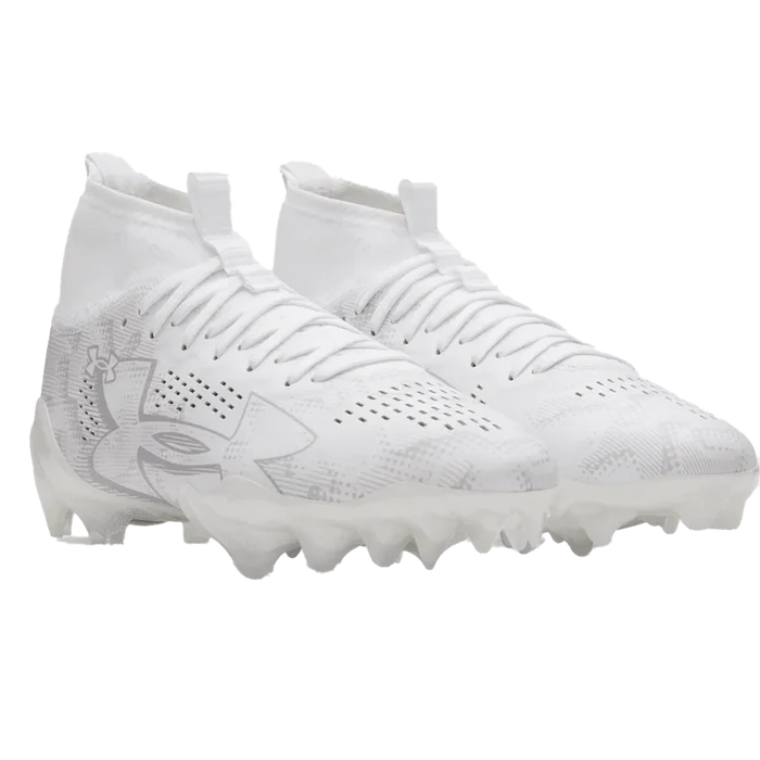 UA Blur Pro High Lax Unisex Lacrosse Cleats White Color
