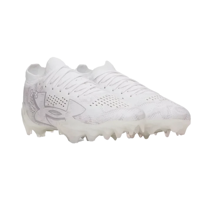 UA Unisex Blur Pro Lax Unisex Lacrosse Cleats White Color