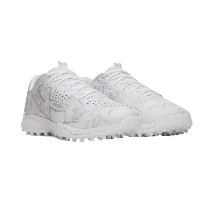 UA Unisex Blur Pro Lax Turf Lacrosse Shoes White Color