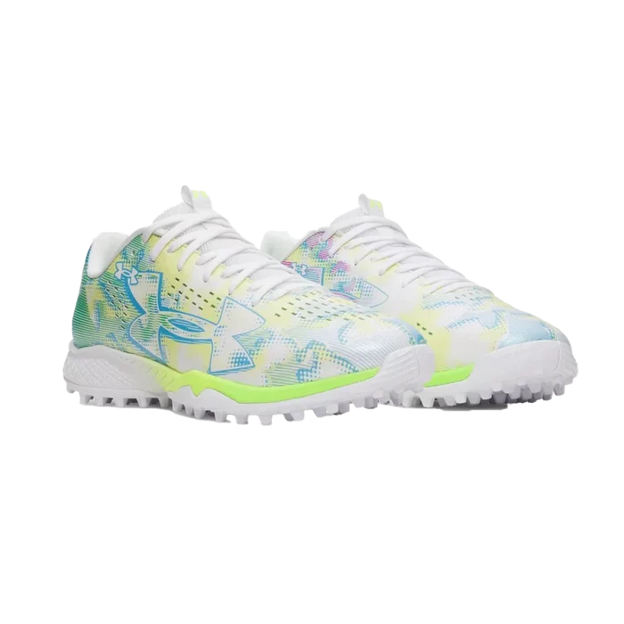 UA Unisex Blur Pro Lax Turf Lacrosse Shoes Green Color