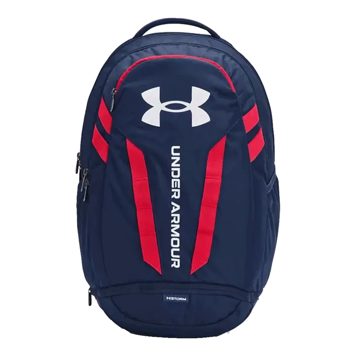 UA Unisex Hustle 5.0 Backpack Blue/Red Color