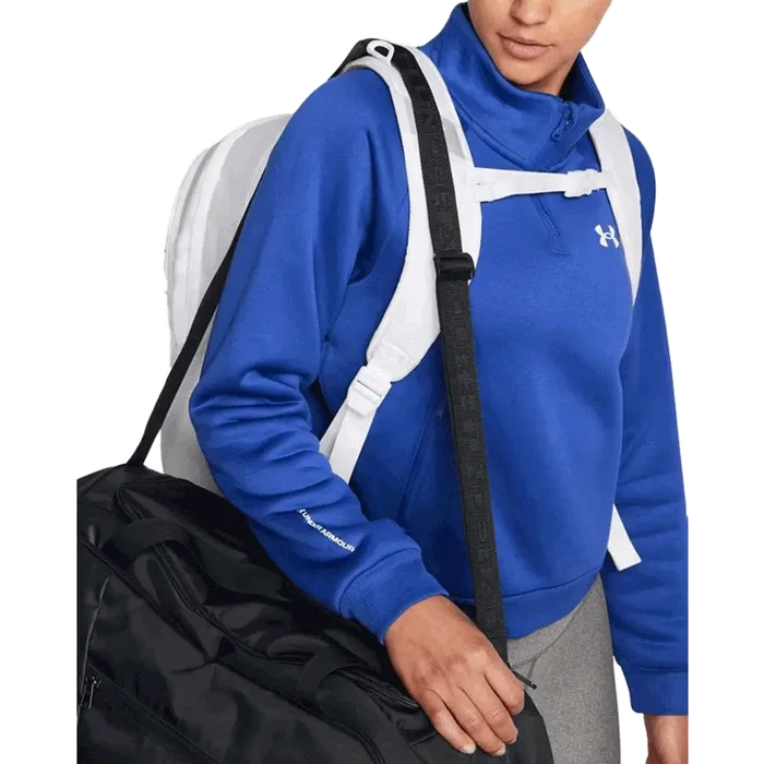 UA Unisex Hustle 6.0 Team Backpack White Color