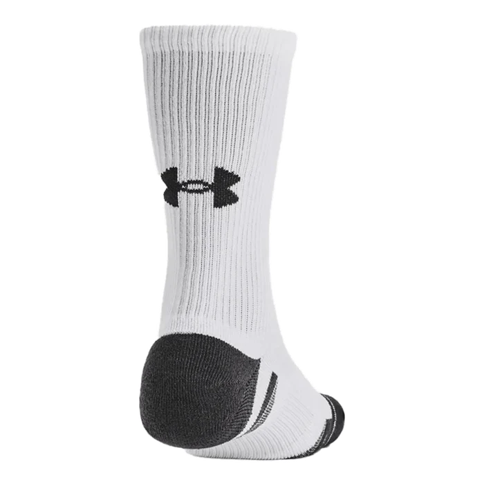 UA Unisex Performance Tech™ 6-Pack Crew Socks White Color