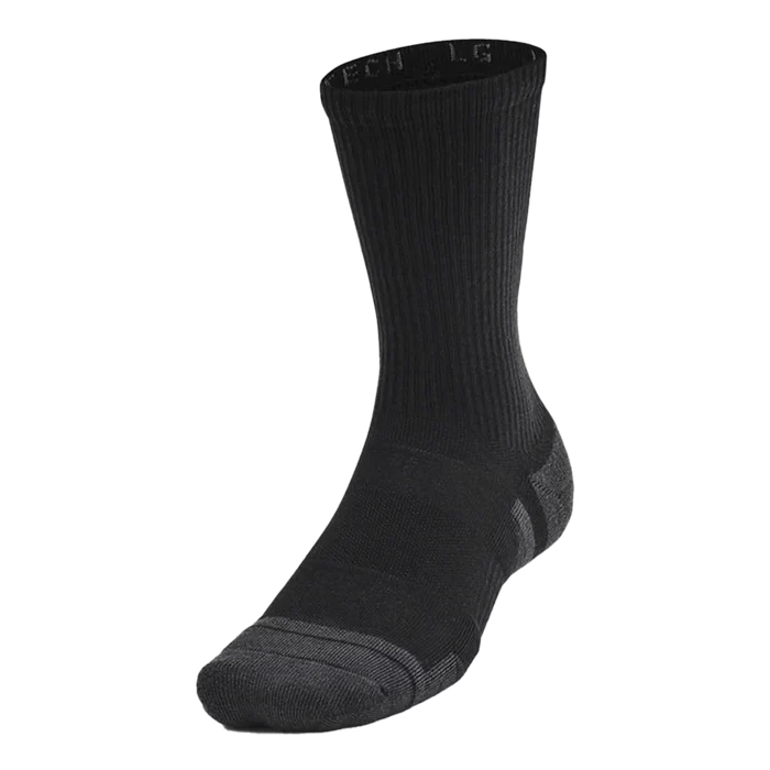 UA Unisex Performance Tech™ 6-Pack Crew Socks Black Color