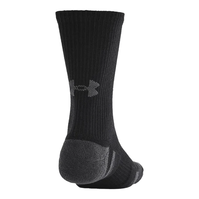 UA Unisex Performance Tech™ 6-Pack Crew Socks Black Color