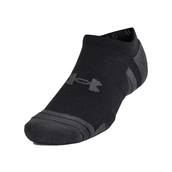 UA Unisex Performance Tech 6-Pack No Show Socks Black/Grey Color