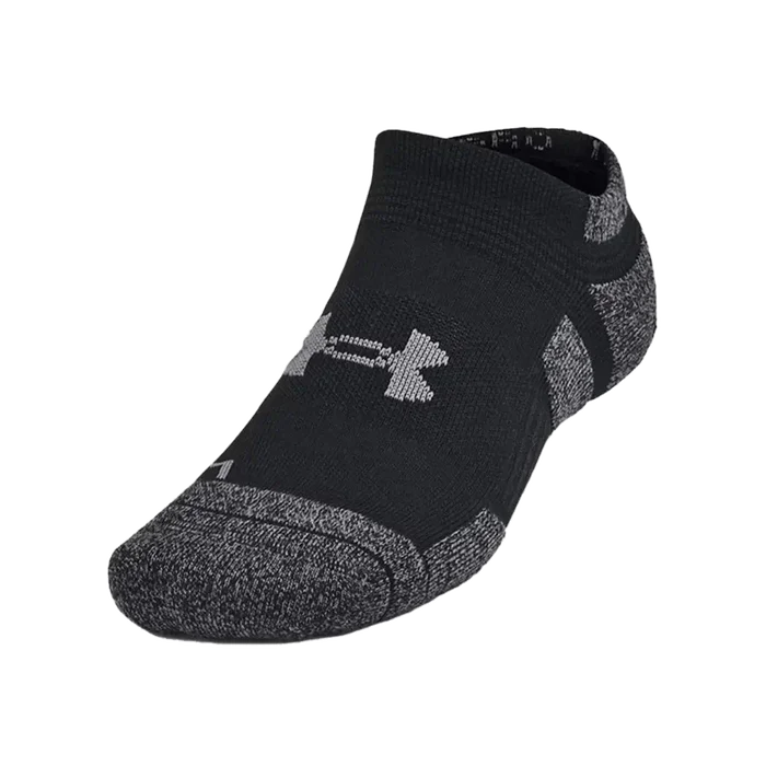 UA Unisex Performance Tech Pro 3-Pack No Show Socks  Black/Grey Color