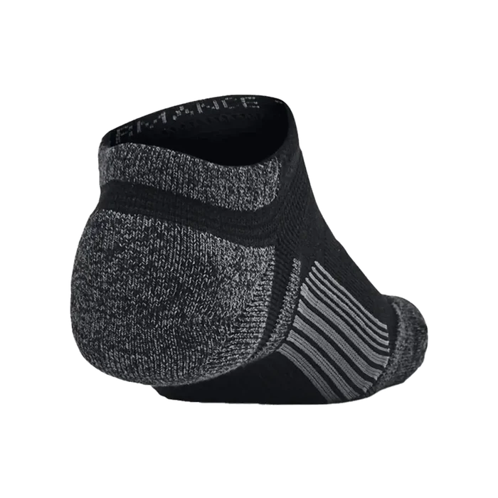 UA Unisex Performance Tech Pro 3-Pack No Show Socks  Black/Grey Color