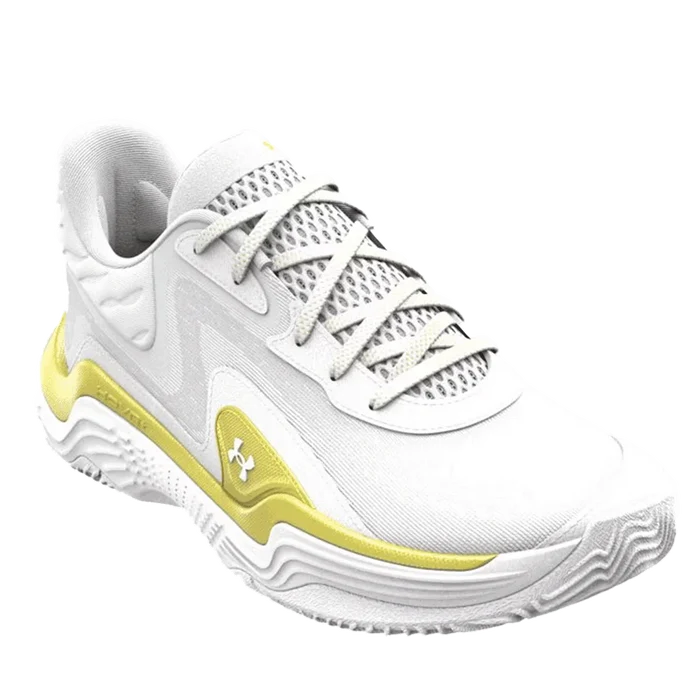UAUnisexSpawn7BasketballShoes White color