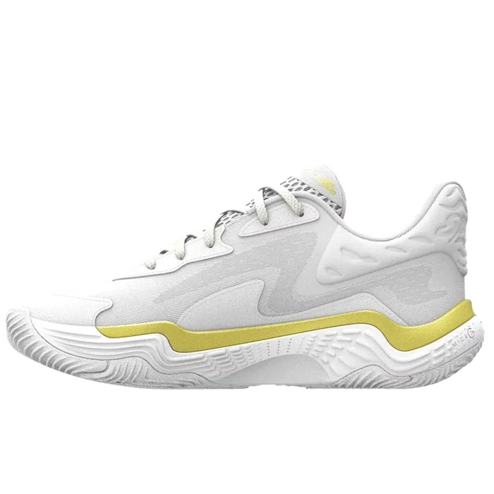UAUnisexSpawn7BasketballShoes White color