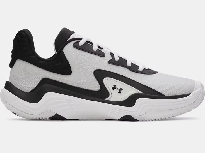 UAUnisexSpawn7BasketballShoes Gray color.