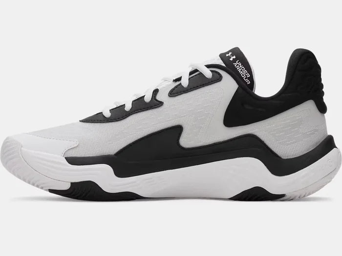 UAUnisexSpawn7BasketballShoes Gray color.