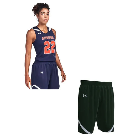 UA Women Reversible Clutch 2 Set-  Jersey and Short Navy color