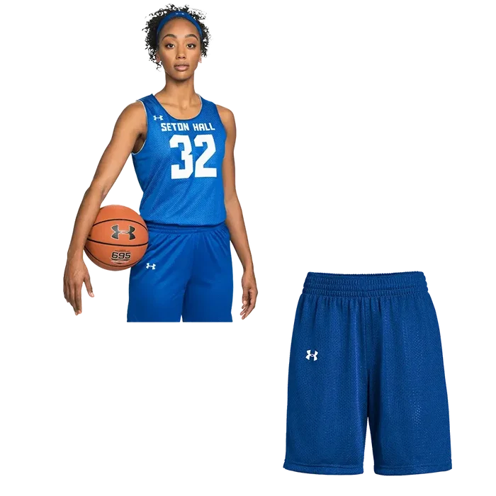 UA Women Triple Double Sets - Jersey and Shorts Blue color