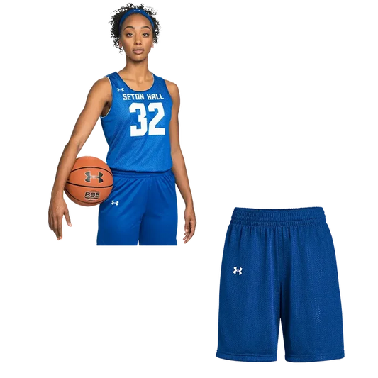 UA Women Triple Double Sets - Jersey and Shorts Blue color