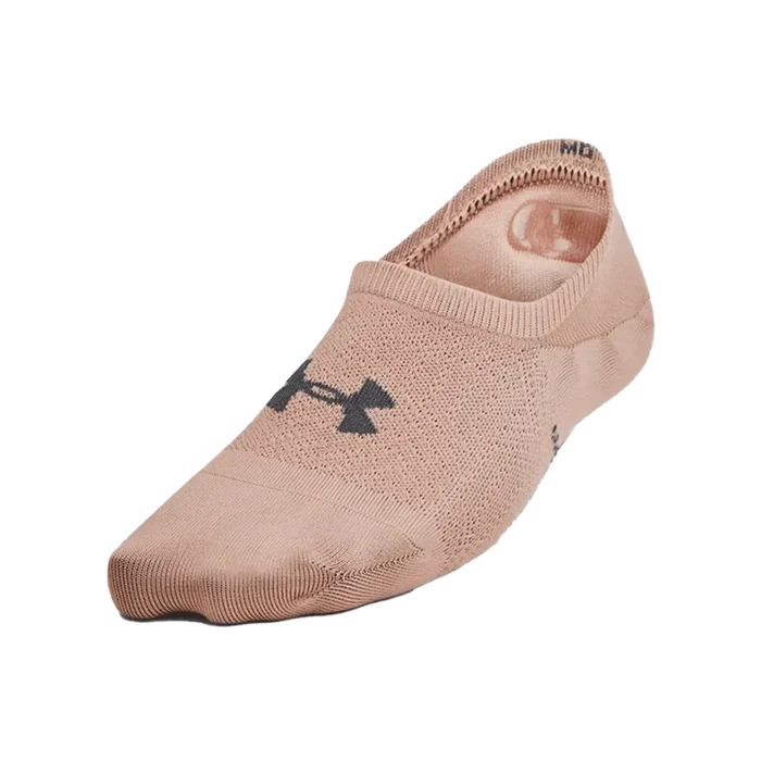 UA Women's Breathe Lite 6-Pack Liner Socks Brown Color