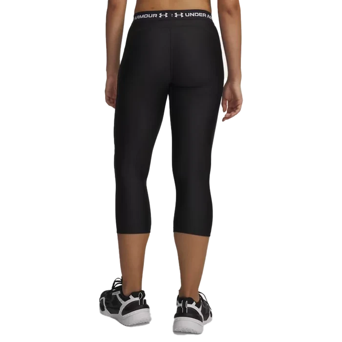 UA Women's HeatGear 3/4 Leggings black color