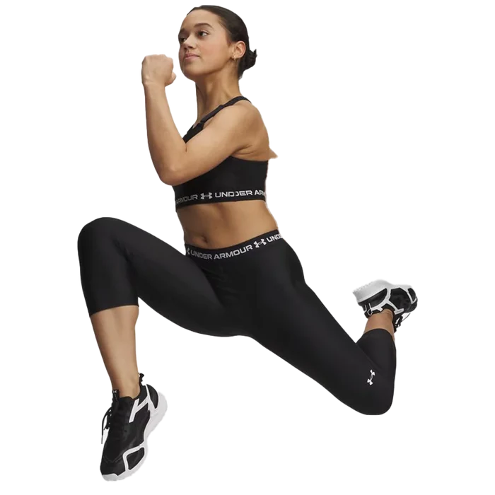 UA Women's HeatGear 3/4 Leggings black color