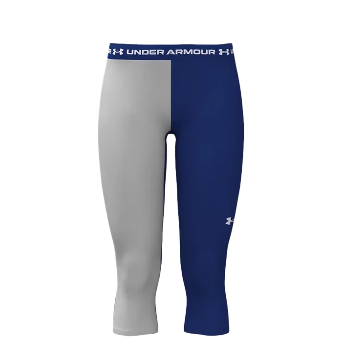 UA Women's HeatGear 3/4 Leggings blue color