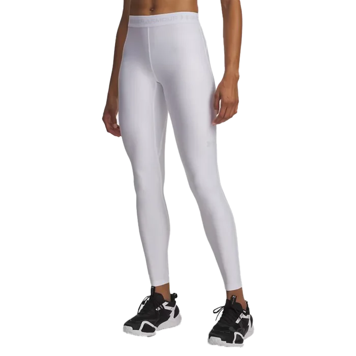 UA Women's HeatGear Leggings white color.