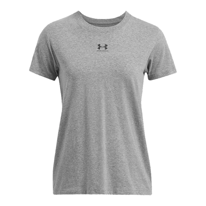 UA Women's Rival Core Short Sleeve gray color