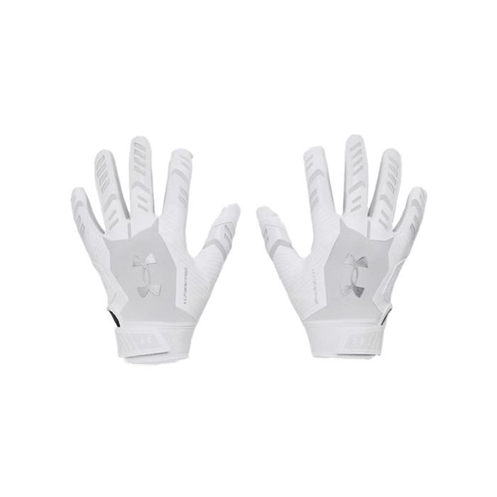 UA Youth Boy's F9 Nitro Football Gloves White Color.